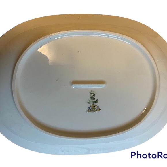 H& C SELB Bavaria Germany Heinrich Frolic Floral 11” Serving Dish XC Vtg - Picture 3 of 5